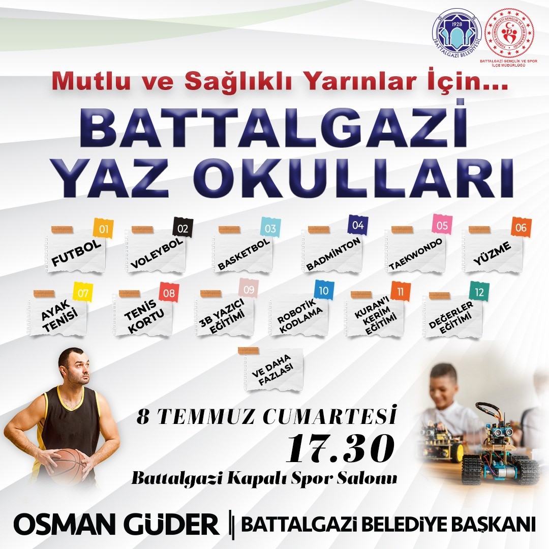 Battalgazi’de yaz spor okulları başlıyor